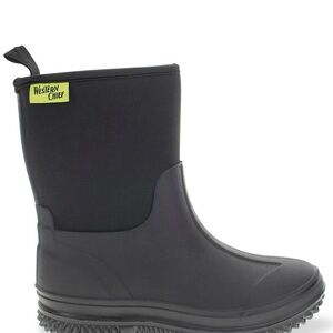 Western Chief Kids Black Rain Boots with Neon Accents